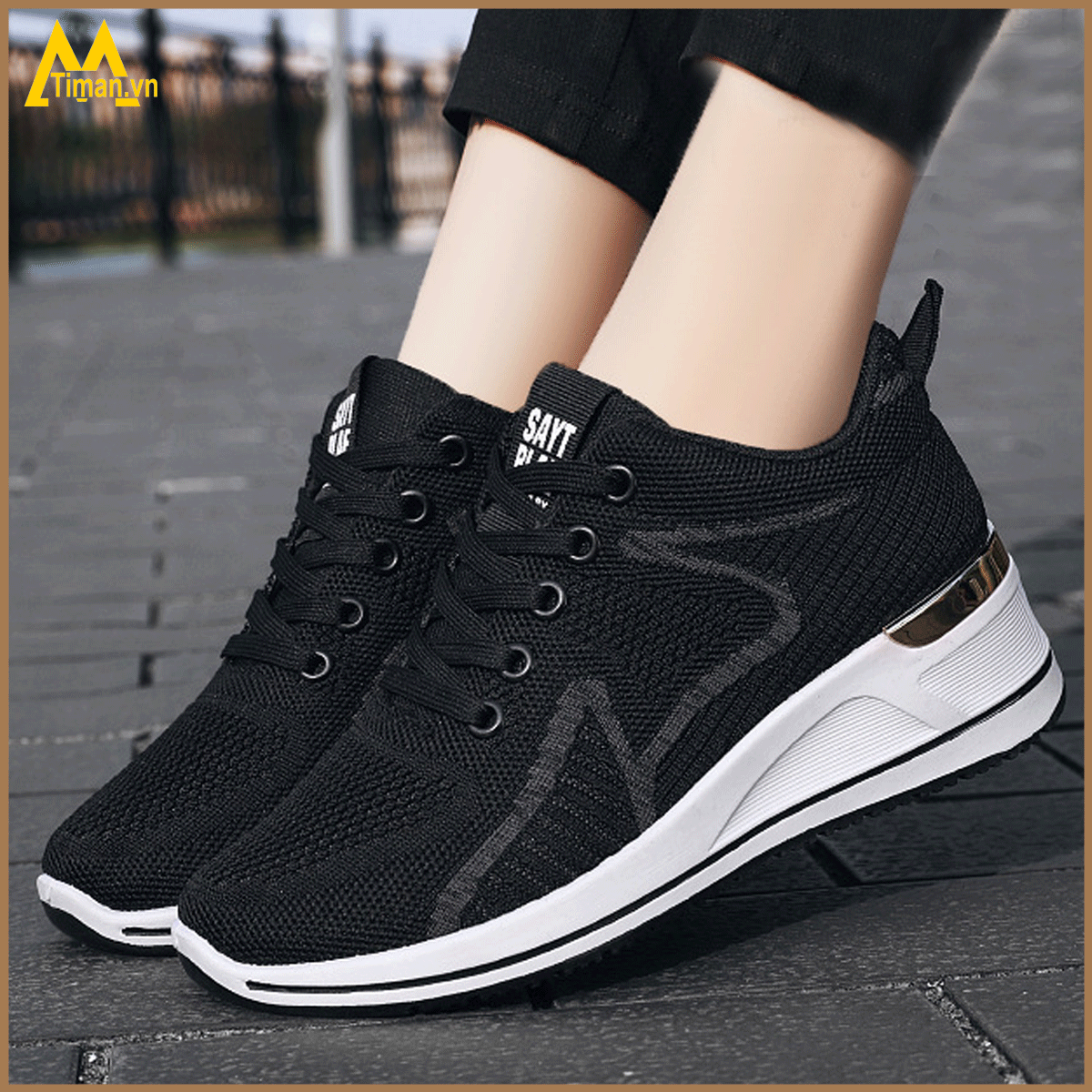 Giày thể thao nữ độn đế SZ42